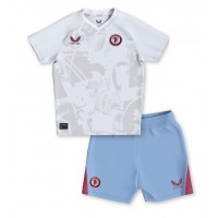 Camisa de time de futebol Aston Villa Replicas 2º Equipamento Infantil 2023-24 Manga Curta (+ Calças curtas)